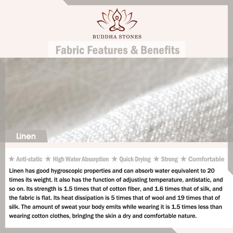 Buddha Stones Casual Men's Solid Color Cotton Drawstring Pants With Pockets