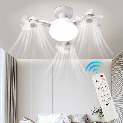 ❄ 2-in-1 Silent Ceiling Fan Light,With Remote🌬️💡 Energy-Efficient Airflow & Dimmable Lighting For Bedrooms, Living Rooms & Conservatories 🏡✨