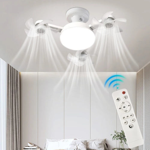 ❄ 2-in-1 Silent Ceiling Fan Light,With Remote🌬️💡 Energy-Efficient Airflow & Dimmable Lighting For Bedrooms, Living Rooms & Conservatories 🏡✨
